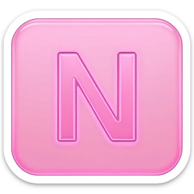 Netflix accurate aesthetic "N" logo in pastel pink sticker