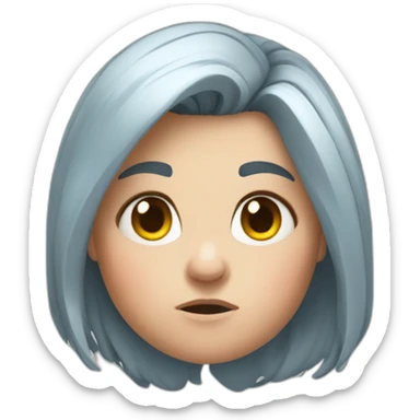 Grumpfy dwarf girl sticker