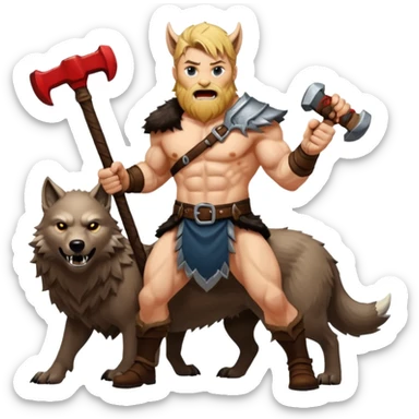 Norse Vider, who killed the Wolf Fenrir sticker