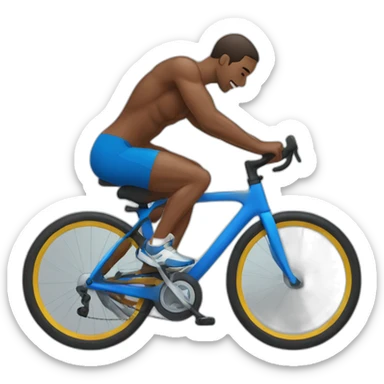 Man doing bicycle crunches workout sticker