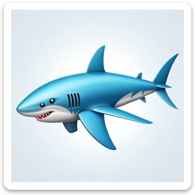 Crea una tiburón fusionado con un avion sticker