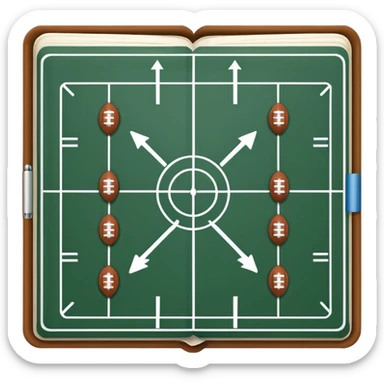 amercian football playbook formation sticker