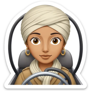 person wearing a turban driving a plane sticker