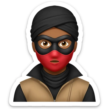black man thief sticker