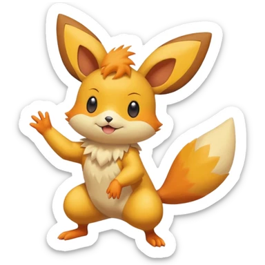 Buizel-Pichu-Victini-Dedenne-fusion (full body) sticker