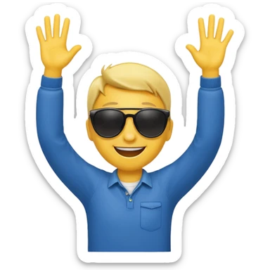 An emoji best used to describe dancing, rnb & hip hop sticker