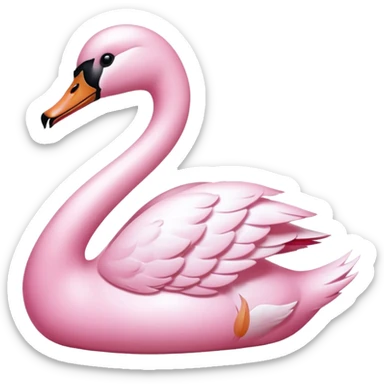 Pastel Pink Swan sticker