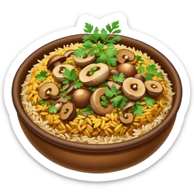 Mushroom biriyani sticker