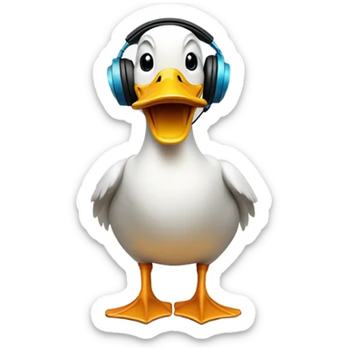 Duck at concert sticker
