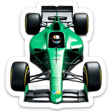 Aston Martin green formula 1 car sticker