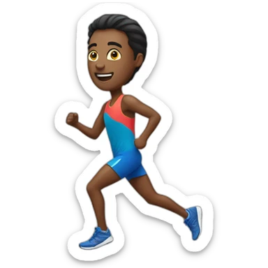 marathon runner sticker