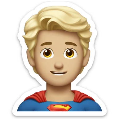 superman blonde boy sticker