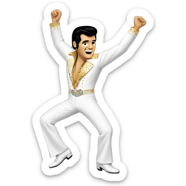 Elvis presley dancing sticker