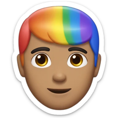 gay pride version of heart eyes emoi sticker