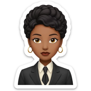 black queen with suit sticker