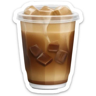 Starbuck ice coffee with ice cubes sticker