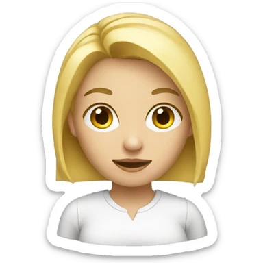 BLONDE GIRL WORKING ONLINE sticker