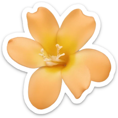 Apricot freesia sticker