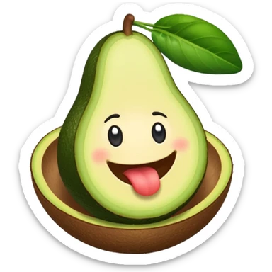 Casa de Infonafit con un aguacate con pies  brazos sticker