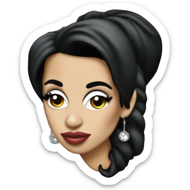 amy winehouse with above lip piercing sticker