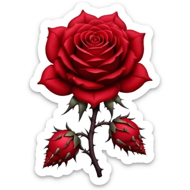 gothic rose with skulls sticker