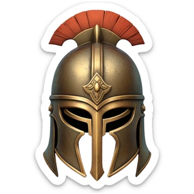 ancient warrior helmet sticker