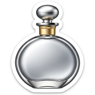 silver elegant parfume sticker