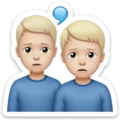 8 years old and 6 years old brothers feeling sad sticker
