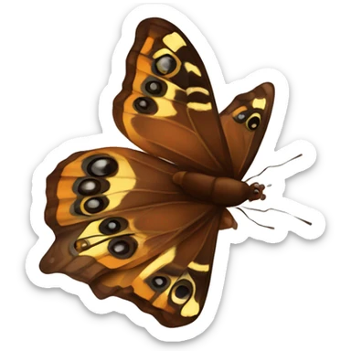 butterflye brown sticker