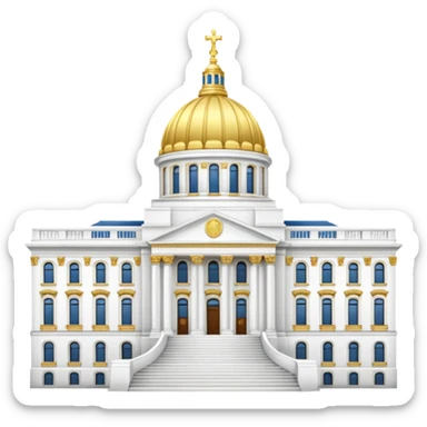 make the png emoji of Ukraine president's office building sticker