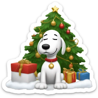 Cozy Christmas snoopy sticker