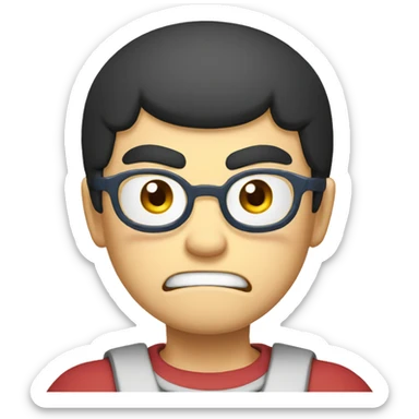 Angry nobita sticker