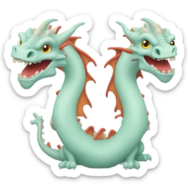 Two headed dragon sticker