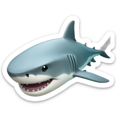 Shark in swimming pool  sticker