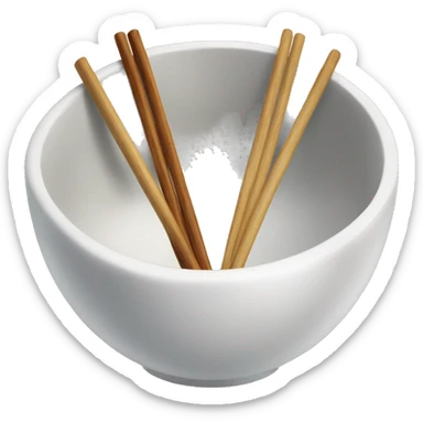 Chop sticks in a bowl sticker