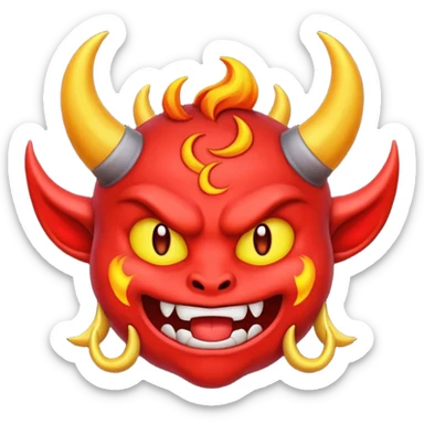 tạo cho tôi emoji demon nữ màu tím  sticker