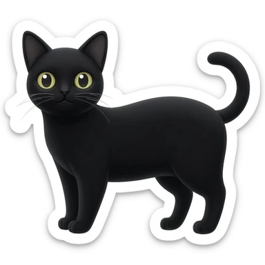 black cat sticker
