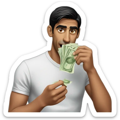 Rishi sunak eating money sticker