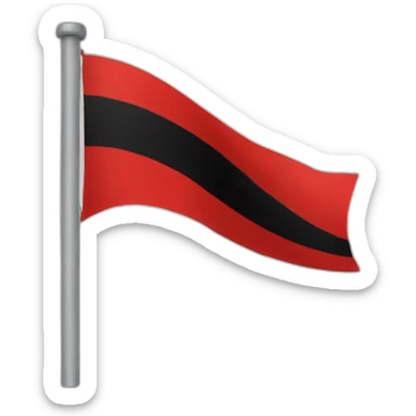 red and black flag sticker
