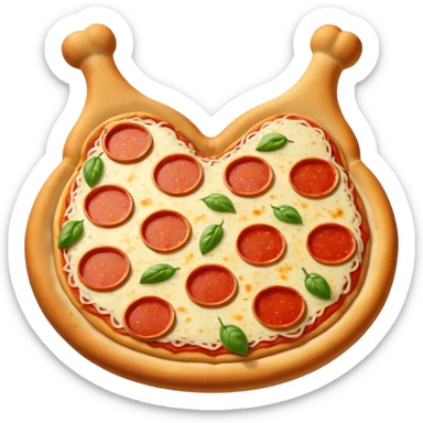 pizza in the shape of a brassiere  sticker