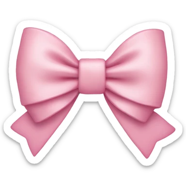 Light pink bow sticker