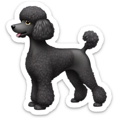 Dog Standart Poodle full body sticker