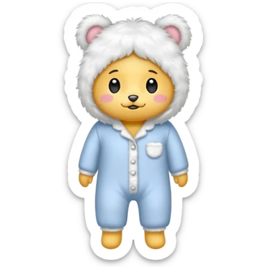 fluffy pyjamas sticker