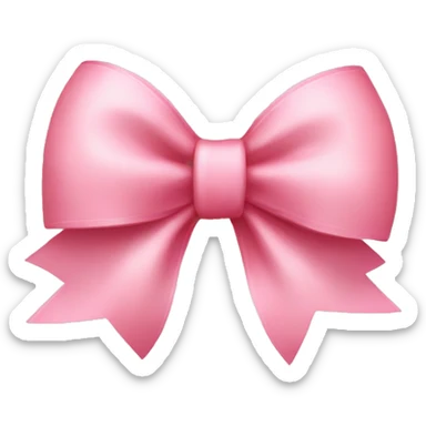 Light pinky red bow sticker