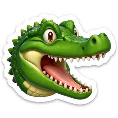 drooling from mouth crocodile emoji sticker
