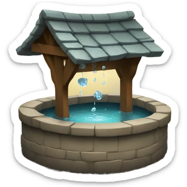 Wishing well sticker