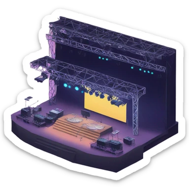 electronic music festival stage sticker