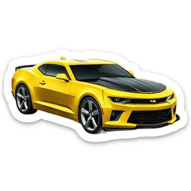 Yellow Camaro bumblebee sticker