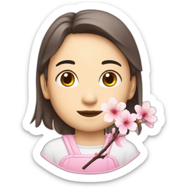 Sakura avec une tête de poubelle sticker