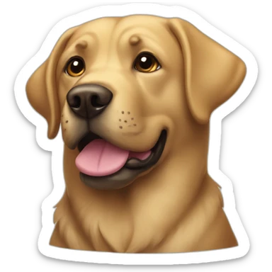 a labrador taking a poo sticker